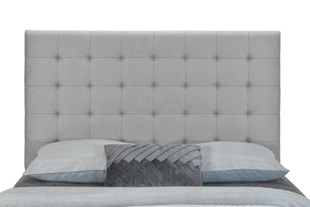 Fashion Bed Group - Vera King Upholstered Platform Bed & Elise King Headboard - Gray veiw 4