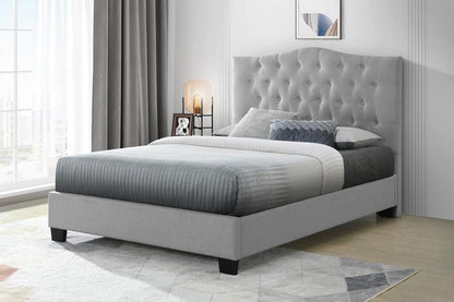 Fashion Bed Group - Vera King Upholstered Platform Bed & Maya King Headboard - Gray veiw 1