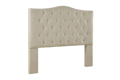 Fashion Bed Group - Vera Queen Upholstered Platform Bed & Maya Full / Queen Headboard - Beige veiw 2