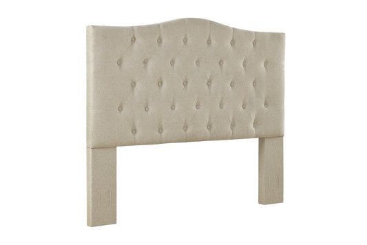 Fashion Bed Group - Vera Queen Upholstered Platform Bed & Maya Full / Queen Headboard - Beige veiw 2