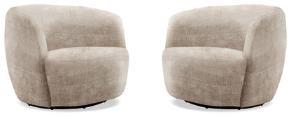 Parker Living - Carina - Miami Mink Swivel Barrel Chair (Set of 2) - SCAR#912S-2-MIMI veiw 1