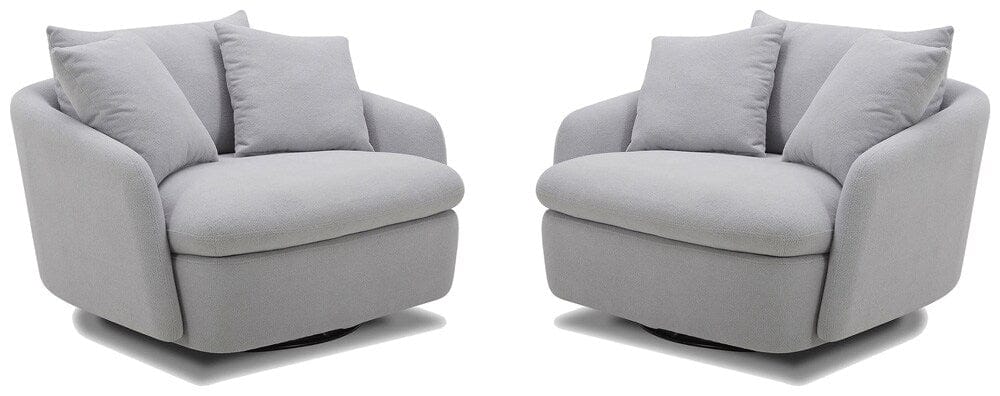 Parker Living - Boomer - Dove Grey Large Swivel Chair with 2 Toss Pillows (Set of 2) - SBMR#912S-2-DMDV veiw 1