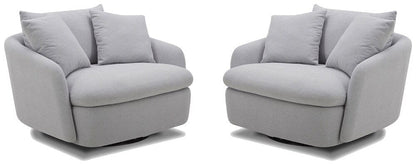 Parker Living - Boomer - Dove Grey Large Swivel Chair with 2 Toss Pillows (Set of 2) - SBMR#912S-2-DMDV veiw 1