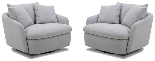 Parker Living - Boomer - Dove Grey Large Swivel Chair with 2 Toss Pillows (Set of 2) - SBMR#912S-2-DMDV veiw 1