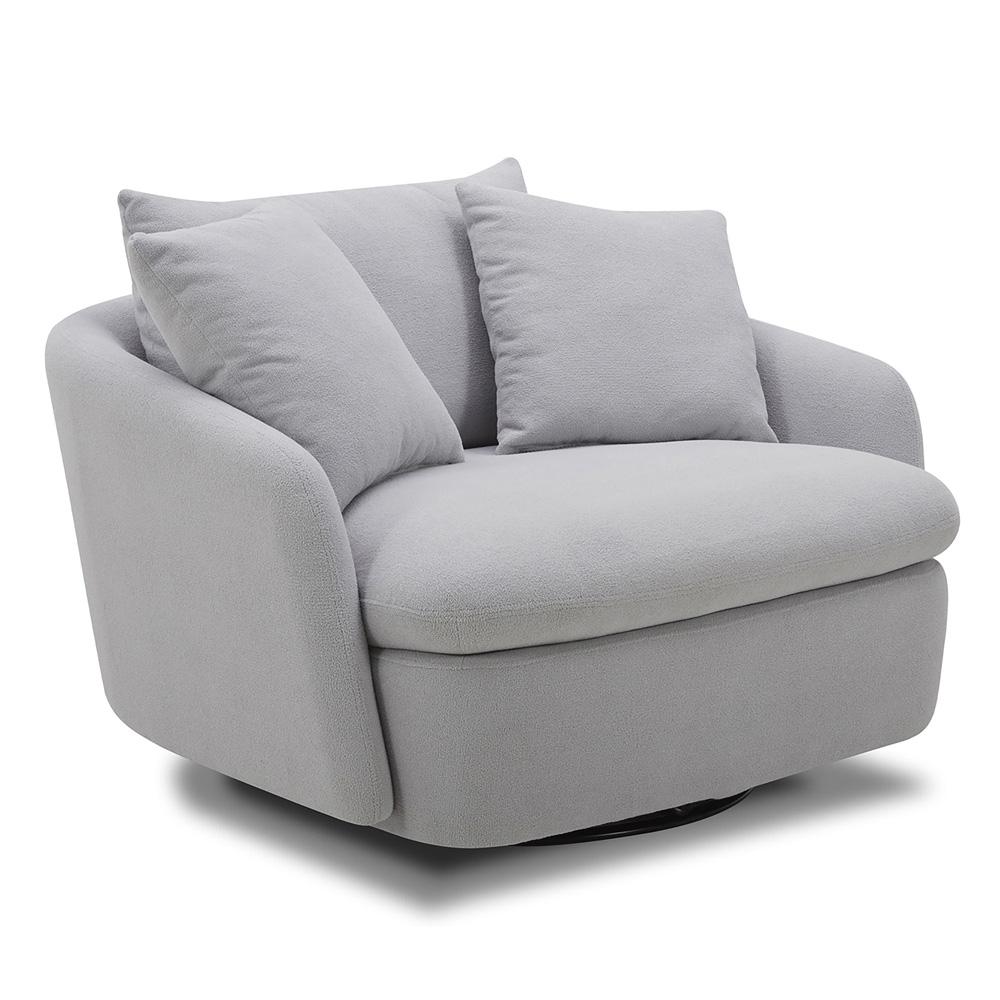 Parker Living - Boomer - Dove Grey Large Swivel Chair with 2 Toss Pillows (Set of 2) - SBMR#912S-2-DMDV veiw 2
