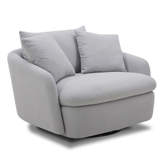 Parker Living - Boomer - Dove Grey Large Swivel Chair with 2 Toss Pillows (Set of 2) - SBMR#912S-2-DMDV veiw 2