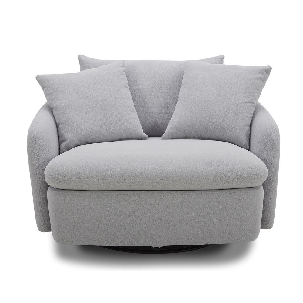 Parker Living - Boomer - Dove Grey Large Swivel Chair with 2 Toss Pillows (Set of 2) - SBMR#912S-2-DMDV veiw 3