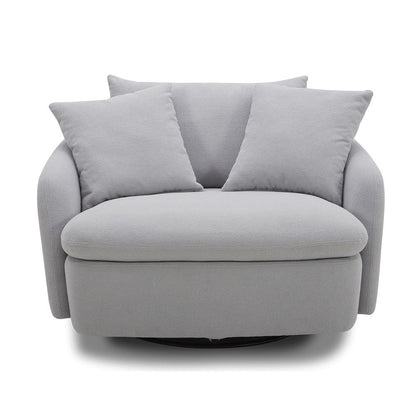 Parker Living - Boomer - Dove Grey Large Swivel Chair with 2 Toss Pillows (Set of 2) - SBMR#912S-2-DMDV veiw 3