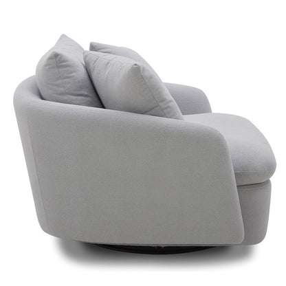 Parker Living - Boomer - Dove Grey Large Swivel Chair with 2 Toss Pillows (Set of 2) - SBMR#912S-2-DMDV veiw 4