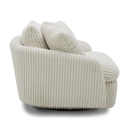 Parker Living - Boomer - Mega Ivory Large Swivel Chair with 2 Toss Pillows (Set of 2) - SBMR#912S-2-MGIV veiw 4