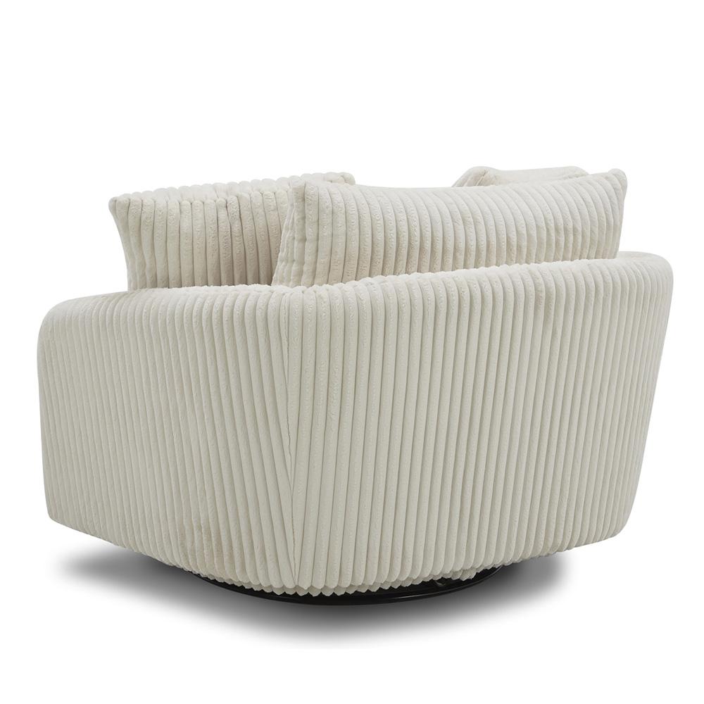 Parker Living - Boomer - Mega Ivory Large Swivel Chair with 2 Toss Pillows (Set of 2) - SBMR#912S-2-MGIV veiw 5