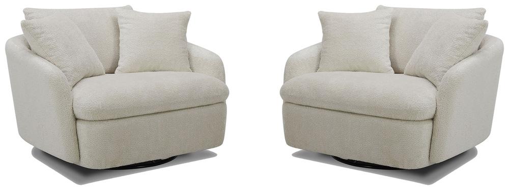 Parker Living - Boomer - Utopia Sand Large Swivel Chair with 2 Toss Pillows (Set of 2) - SBMR#912S-2-UTSA veiw 1
