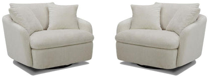 Parker Living - Boomer - Utopia Sand Large Swivel Chair with 2 Toss Pillows (Set of 2) - SBMR#912S-2-UTSA veiw 1