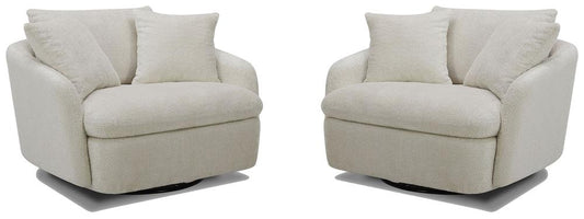 Parker Living - Boomer - Utopia Sand Large Swivel Chair with 2 Toss Pillows (Set of 2) - SBMR#912S-2-UTSA veiw 1