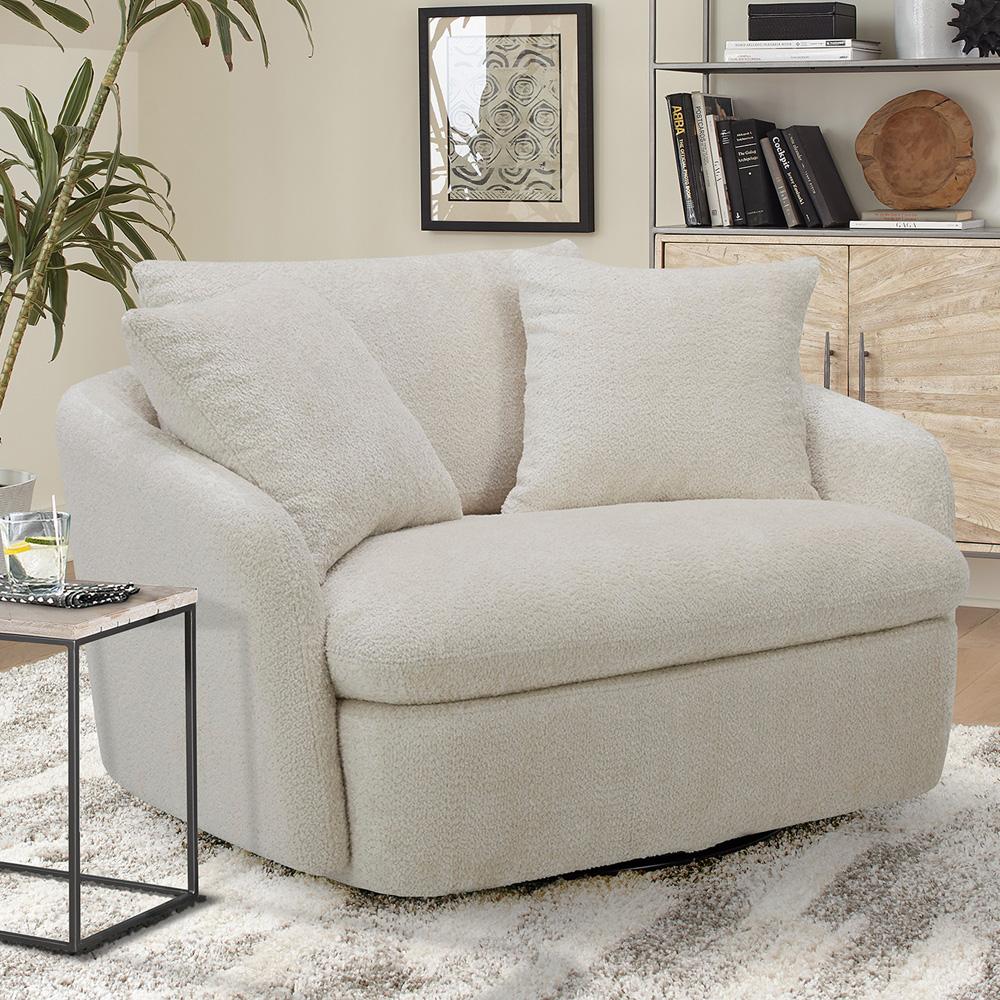 Parker Living - Boomer - Utopia Sand Large Swivel Chair with 2 Toss Pillows (Set of 2) - SBMR#912S-2-UTSA veiw 7