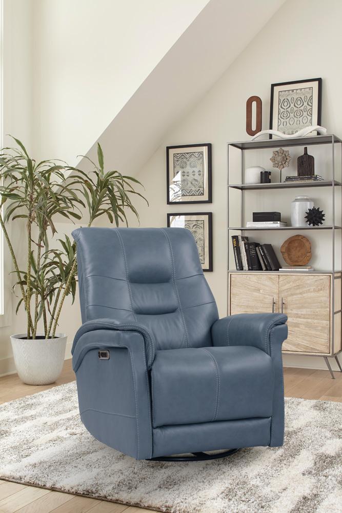 Parker Living - Carnegie - Verona Azure - Powered By Freemotion Cordless Power Swivel Glider Recliner (Set of 2) - MCAR#812GSPH-P25-2-VAZ veiw 11