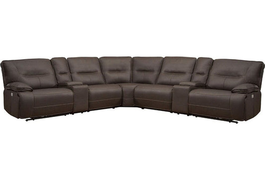 Parker Living - Spartacus - Chocolate 7 Piece Modular Power Reclining Sectional with Power Adjustable Headrests - MSPA-PACKT7(H)-CHO veiw 1