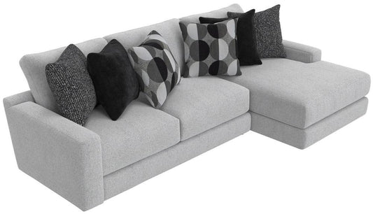 Jackson Furniture - Arlo 2-Piece Sectional with RSF Chaise in Artic/Domino - 404563170358265158_404576170358265158 veiw 2