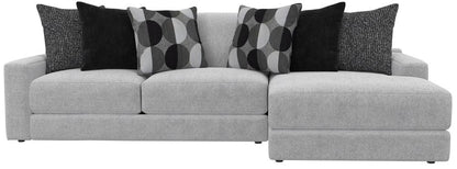 Jackson Furniture - Arlo 2-Piece Sectional with RSF Chaise in Artic/Domino - 404563170358265158_404576170358265158 veiw 3