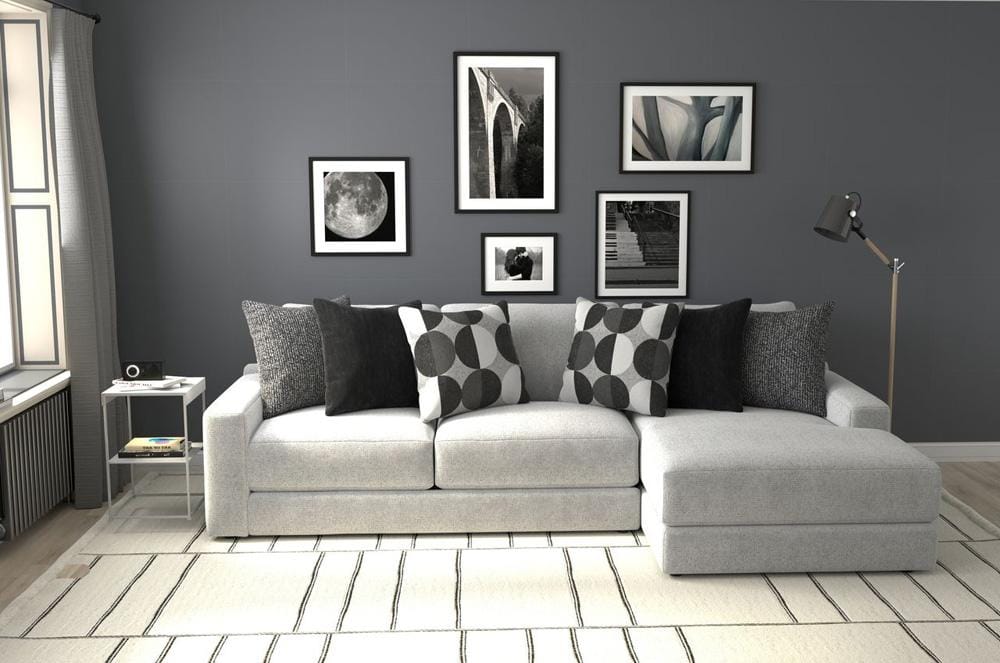 Jackson Furniture - Arlo 2-Piece Sectional with RSF Chaise in Artic/Domino - 404563170358265158_404576170358265158 veiw 9