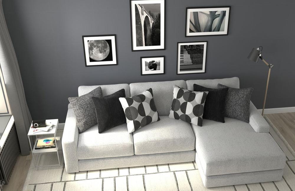 Jackson Furniture - Arlo 2-Piece Sectional with RSF Chaise in Artic/Domino - 404563170358265158_404576170358265158 veiw 11
