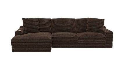 Jackson Furniture - Comfrey 2-Piece Sectional with LSF Chaise in Chocolate - 3045-75/1998-09_3045-73/1998-09_ veiw 3