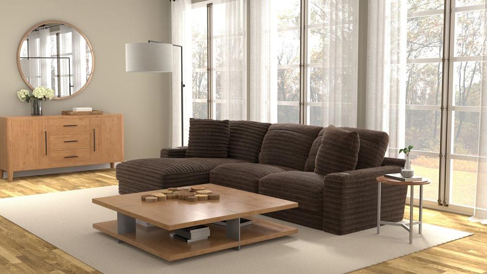 Jackson Furniture - Comfrey 2-Piece Sectional with LSF Chaise in Chocolate - 3045-75/1998-09_3045-73/1998-09_ veiw 9