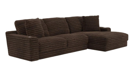 Jackson Furniture - Comfrey 2-Piece Sectional with RSF Chaise in Chocolate - 3045-76/1998-09_3045-63/1998-09_ veiw 1