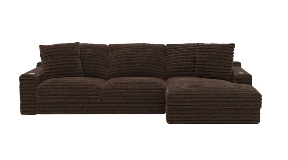 Jackson Furniture - Comfrey 2-Piece Sectional with RSF Chaise in Chocolate - 3045-76/1998-09_3045-63/1998-09_ veiw 3
