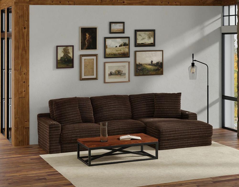 Jackson Furniture - Comfrey 2-Piece Sectional with RSF Chaise in Chocolate - 3045-76/1998-09_3045-63/1998-09_ veiw 9