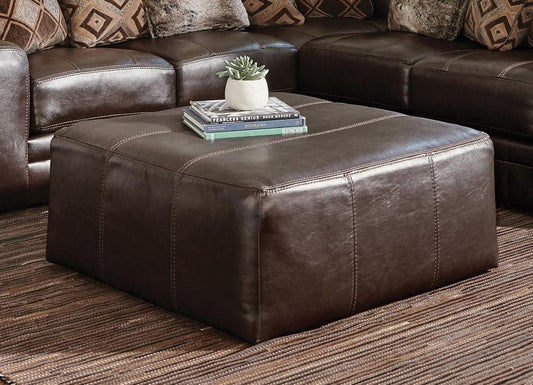 Jackson Furniture - Denali Top Grain Leather Cocktail Ottoman 40in in Chocolate - 4378121283930839 veiw 1