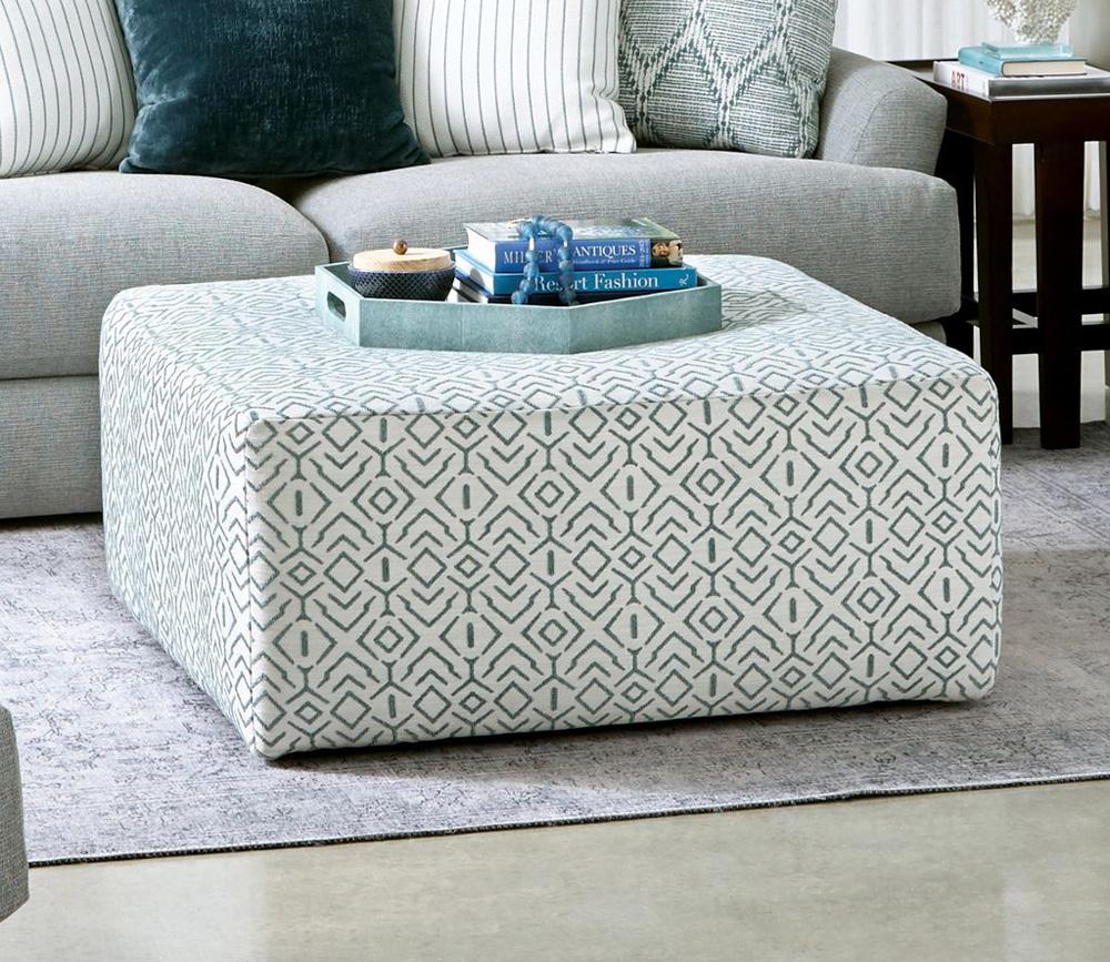 Jackson Furniture - Howell Cocktail Ottoman in Aqua - 3482-12/2120-45 veiw 5