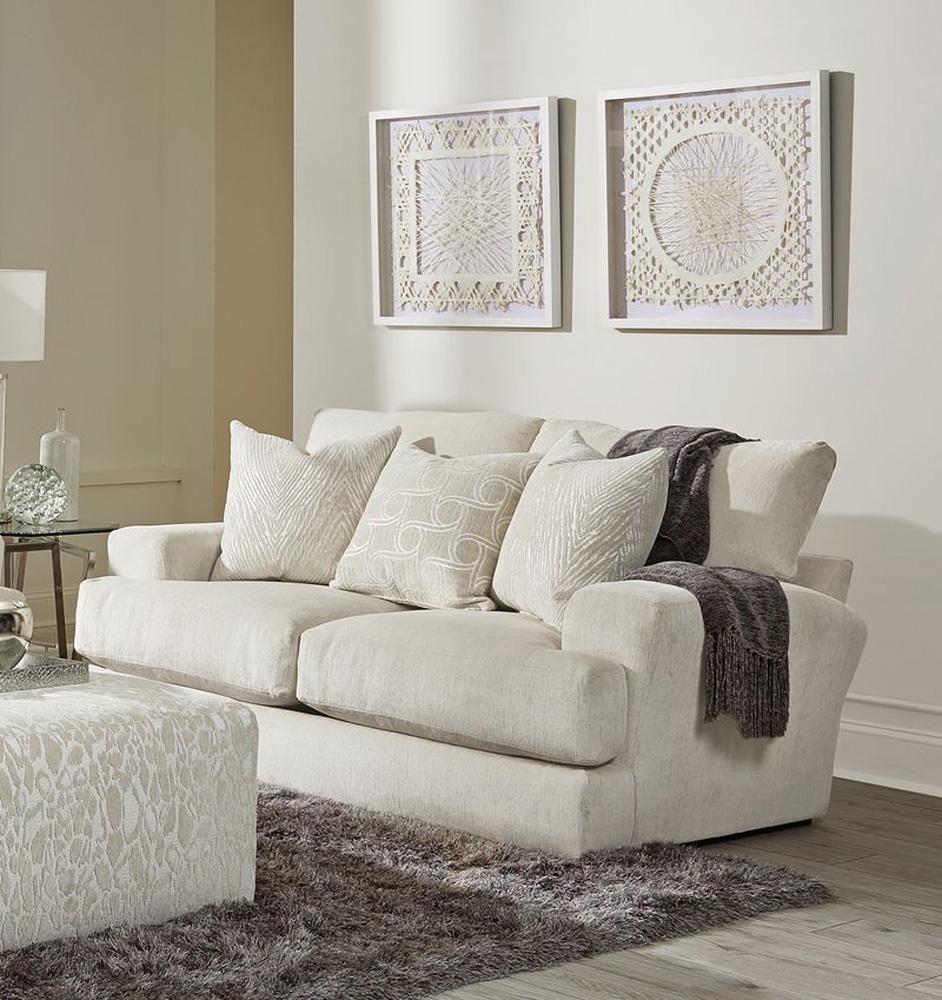 Jackson Furniture - Lamar Loveseat in Cream/Cream - 4098-02/1724-06/2267-06 veiw 5
