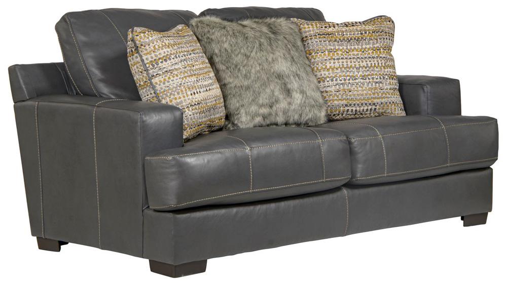 Jackson Furniture - Marco Top Grain Leather Loveseat in Gunmetal - 4507-02/1273-58/3073-58 veiw 1