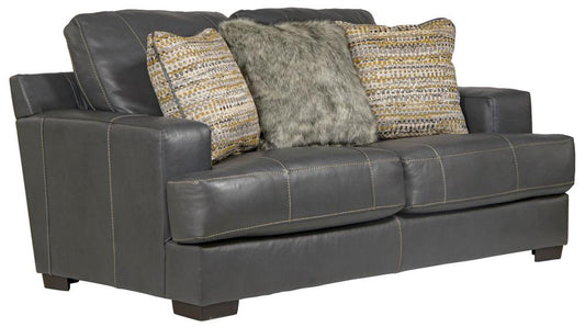 Jackson Furniture - Marco Top Grain Leather Loveseat in Gunmetal - 4507-02/1273-58/3073-58 veiw 1