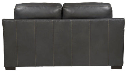 Jackson Furniture - Marco Top Grain Leather Loveseat in Gunmetal - 4507-02/1273-58/3073-58 veiw 4