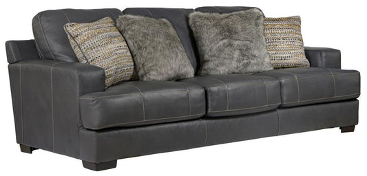Jackson Furniture - Marco Top Grain Leather Sofa in Gunmetal - 4507-03/1273-58/3073-58 veiw 1