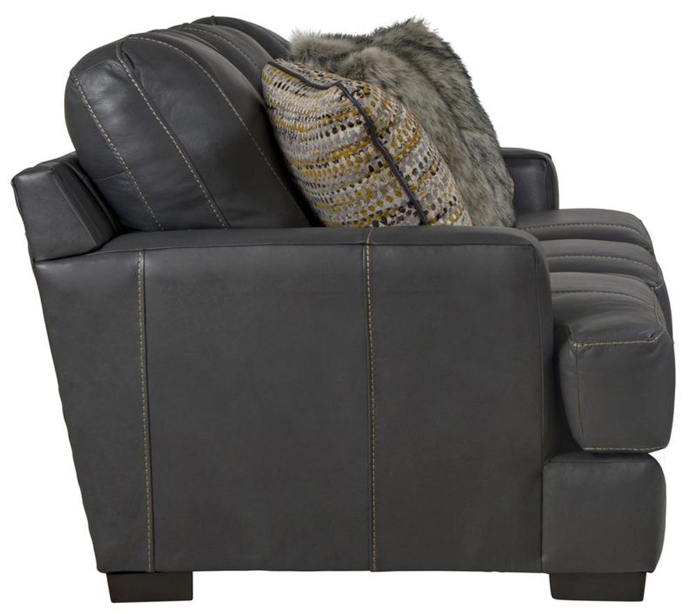 Jackson Furniture - Marco Top Grain Leather Sofa in Gunmetal - 4507-03/1273-58/3073-58 veiw 3