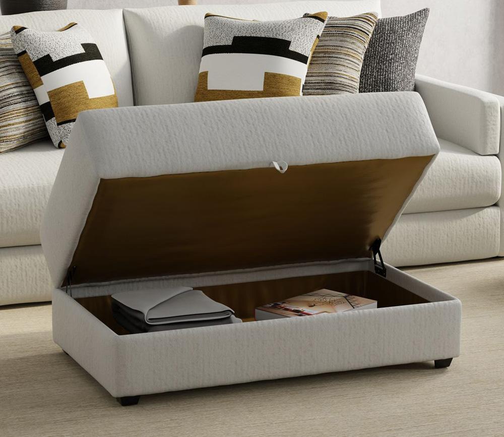 Jackson Furniture - Trevor Storage Ottoman in Chalk - 2405-77/1949-11 veiw 11