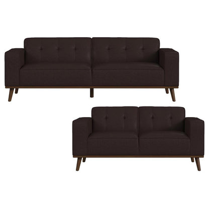 Picket House Furnishings - Fate 2PC Living Room Set in Pebble Brown-Sofa & Loveseat - U-15000-8200-SL-2PC veiw 1