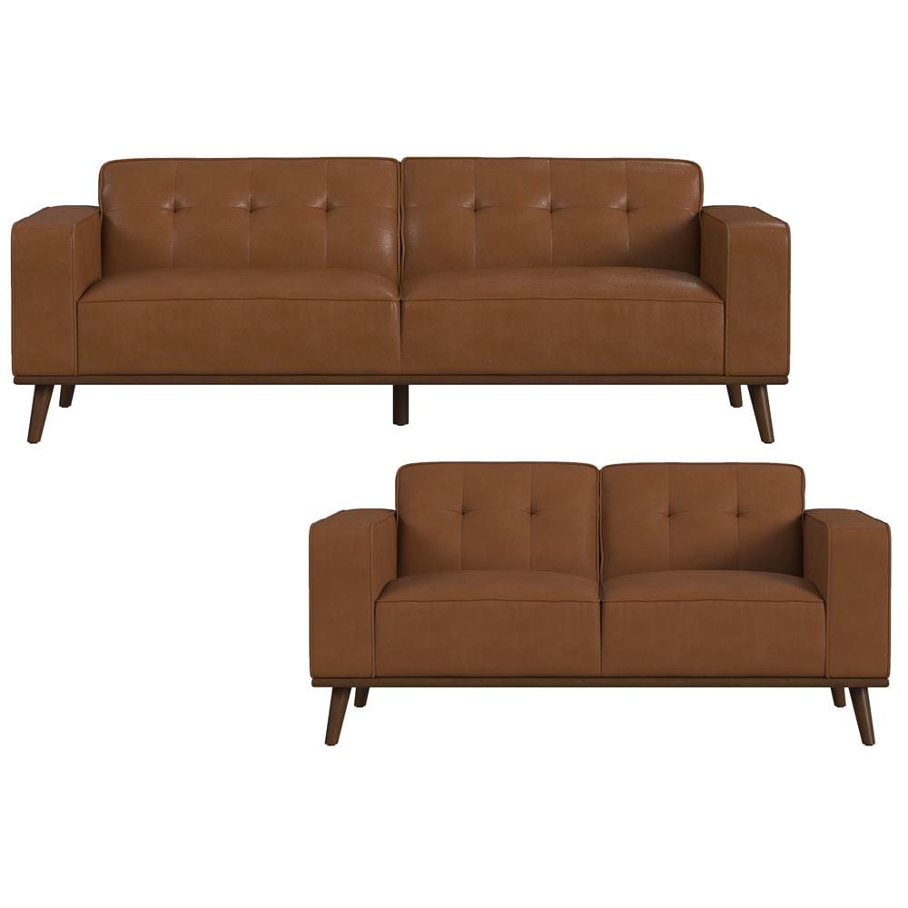Picket House Furnishings - Fate 2PC Living Room Set in Pebble Tan-Sofa & Loveseat - U-15000-8210-SL-2PC veiw 1
