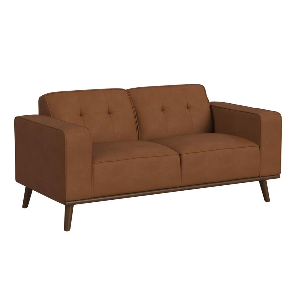 Picket House Furnishings - Fate Loveseat with Wood Front in Pebble Tan - U-15000-8210-200 veiw 1