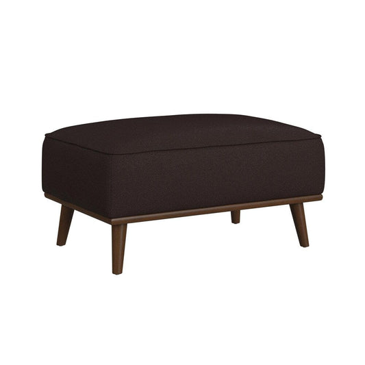 Picket House Furnishings - Fate Ottoman with Wood Base in Pebble Brown - U-15000-8200-000 veiw 1