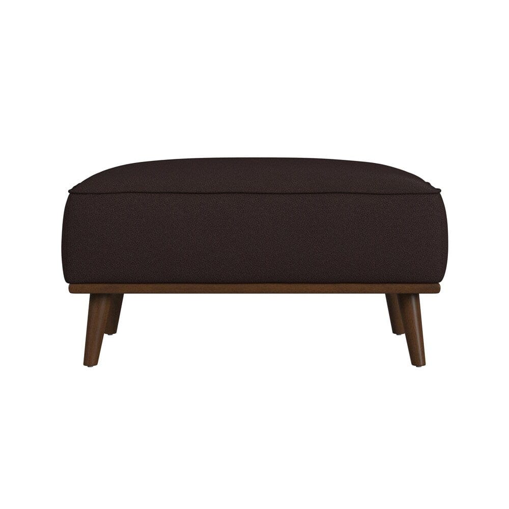 Picket House Furnishings - Fate Ottoman with Wood Base in Pebble Brown - U-15000-8200-000 veiw 2