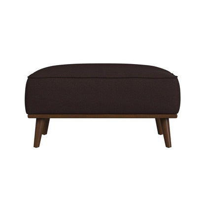 Picket House Furnishings - Fate Ottoman with Wood Base in Pebble Brown - U-15000-8200-000 veiw 2