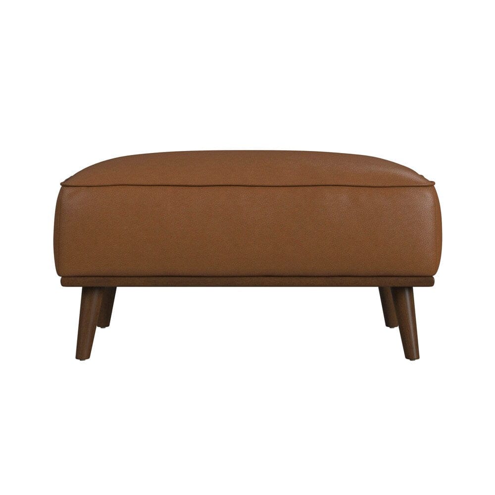 Picket House Furnishings - Fate Ottoman with Wood Base in Pebble Tan - U-15000-8210-000 veiw 2