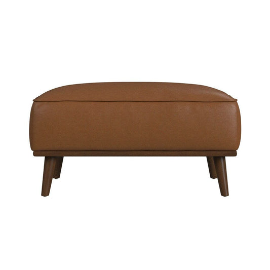 Picket House Furnishings - Fate Ottoman with Wood Base in Pebble Tan - U-15000-8210-000 veiw 2