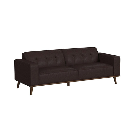 Picket House Furnishings - Fate Sofa with Wood Front in Pebble Brown - U-15000-8200-300 veiw 1