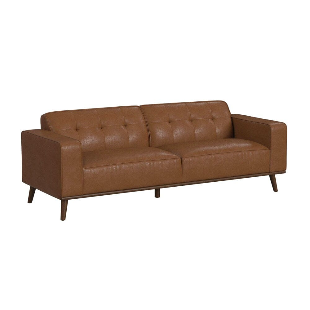 Picket House Furnishings - Fate Sofa with Wood Front in Pebble Tan - U-15000-8210-300 veiw 1