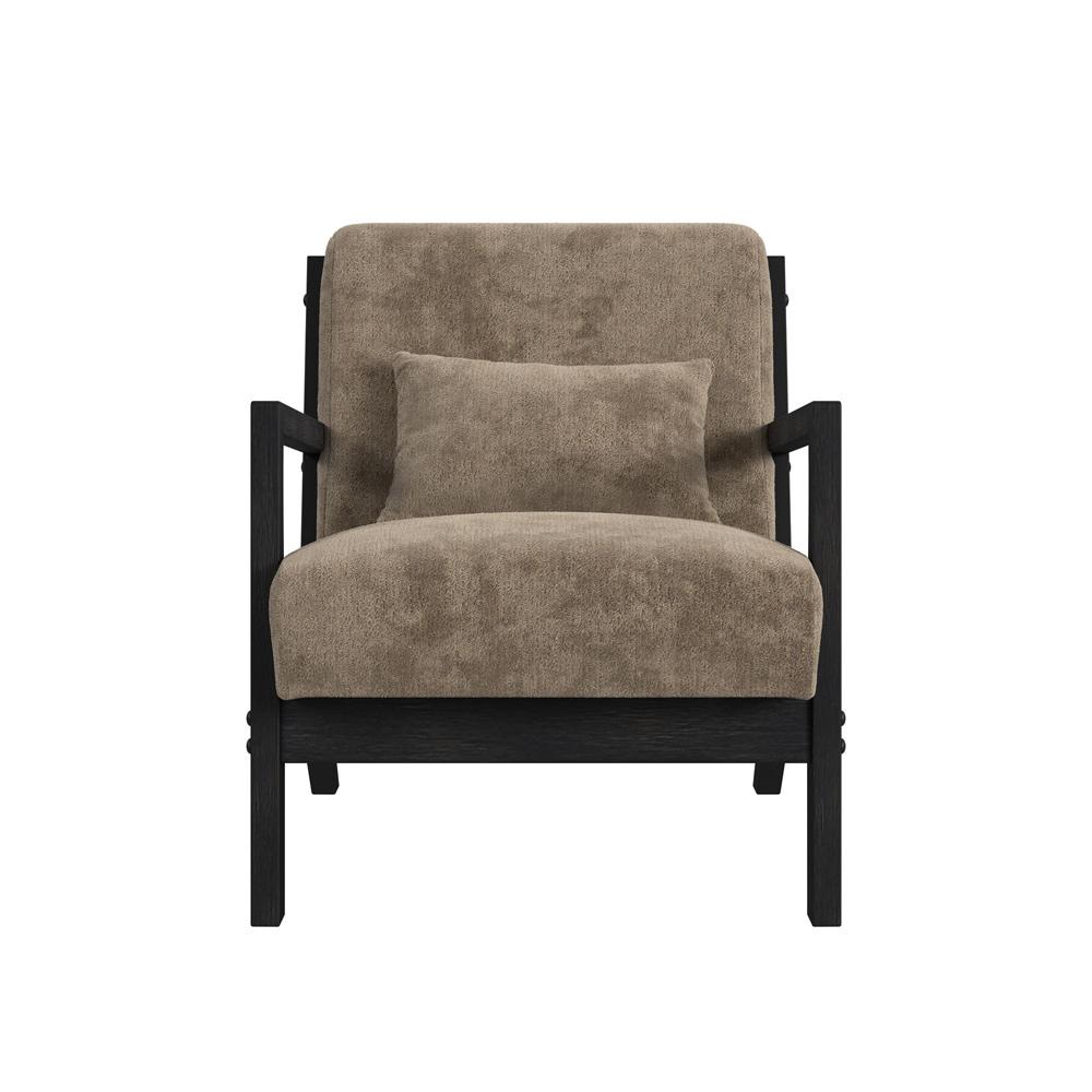 Picket House Furnishings Freya Chair with kidney pillow in Langley Cocoa and Brushed Espresso Finish - U-13830-11240-100C veiw 2